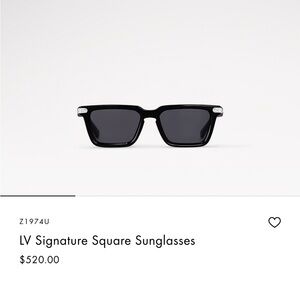 Like new unisex Louis Vuitton black silver accent sunglasses.
